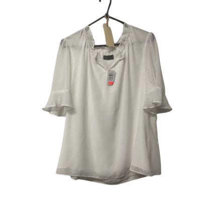 Womens Jacqui-E Size 18 White Polka Dot Blouse.