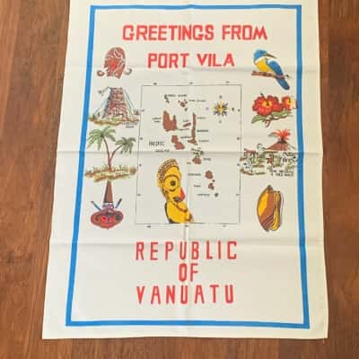 Greetings from Port Vila - As New Tea Towel