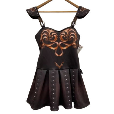  XENA Warrior Princess Size M Mini Dress Brown RRP $69.00