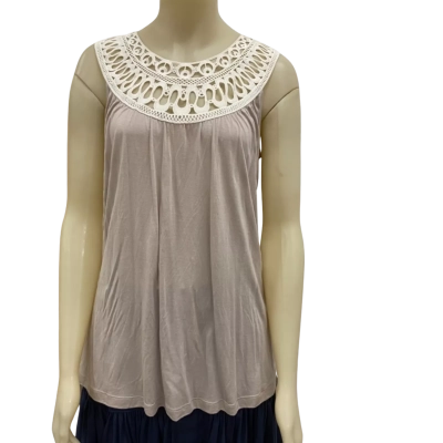 Witchery Womens  Size M Sleeveless Top Beige 