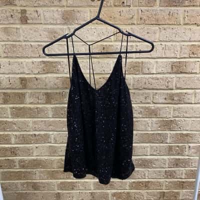 Witchery Womens  SEQUIN CAMI TOP Size M 