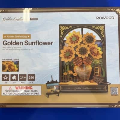 Golden Sunflower Wooden Puzzle