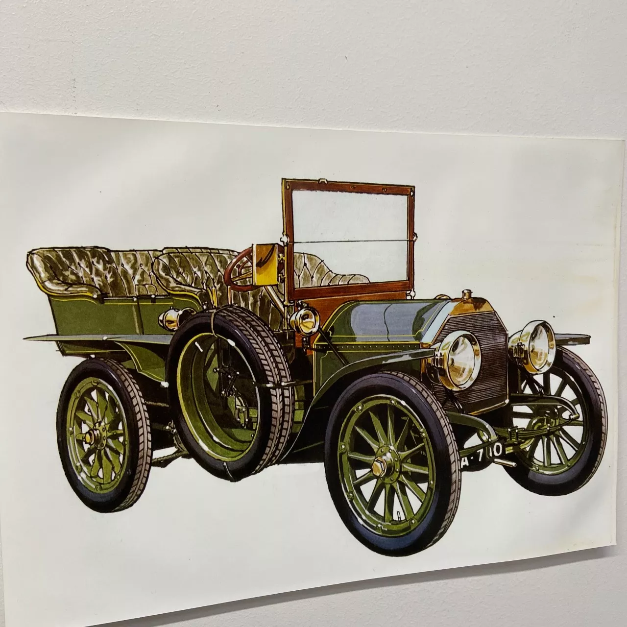 Collection of 7 vintage car prints 30 x 42vm(s)