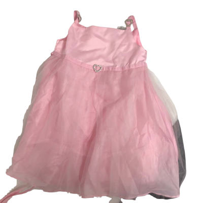 Girls  Size 1(1-6yrs) Party Dress Pink  Satin - NEW