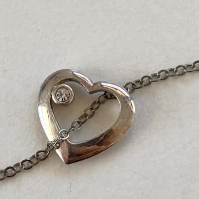 925 Sterling Silver Heart Necklace 