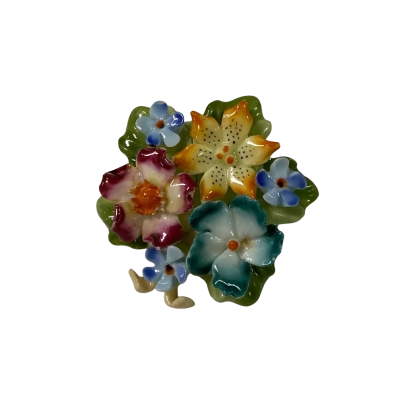Colourful Floral Brooch
