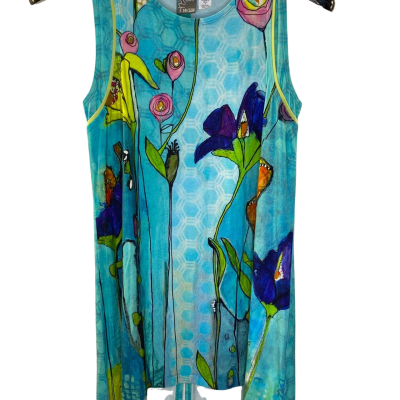  Womens  Top Size M Blue / Floral 