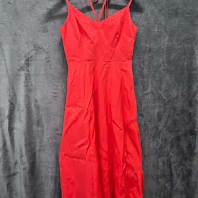 Review Womens  Size 6 Party Dress Orange / Red 