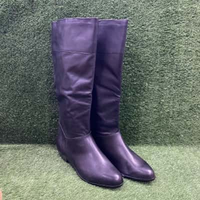 Catléia Made in Brazil Black Leather Long Boots Size 9