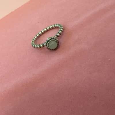 Ladies Silver Stamped Pandora Ring - SIZE N