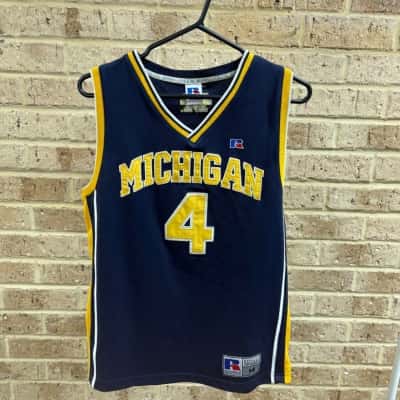  Mens Michigan wolverines #4 basketball jersey Size M 