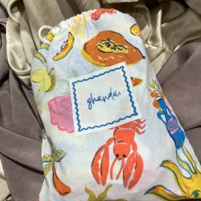 Ghanda Tablecloth/Napkins Dinner Party Set x6