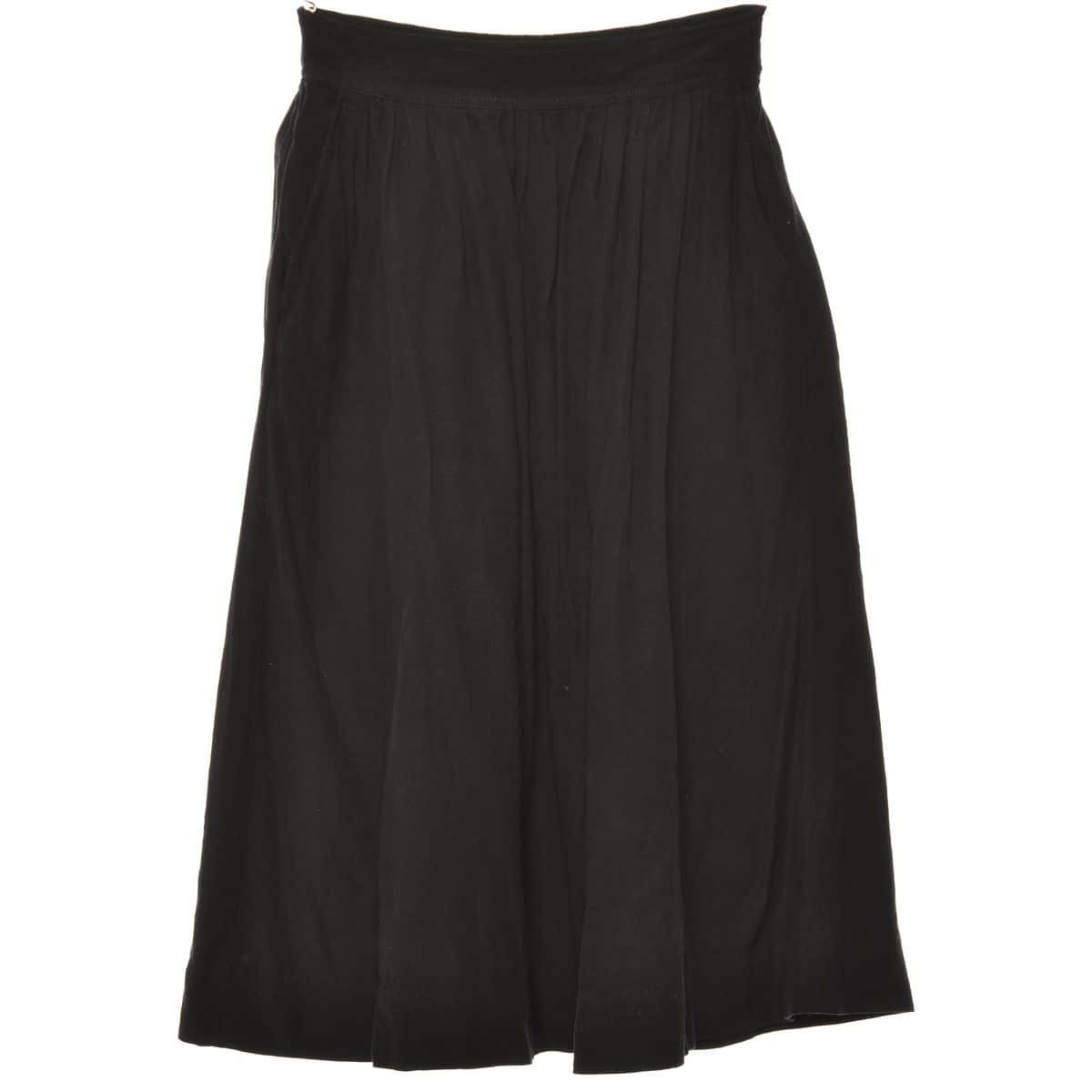 Gap Womens Size78 Gathered Midi Skirt Black (s)