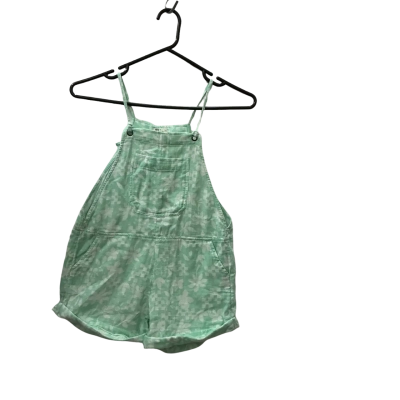 Billabong Kids Size 8 Jumpsuit Green / Pattern / White 