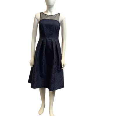 Veronika Maine Womens  Size 8 Sleeveless Midi Dress Navy