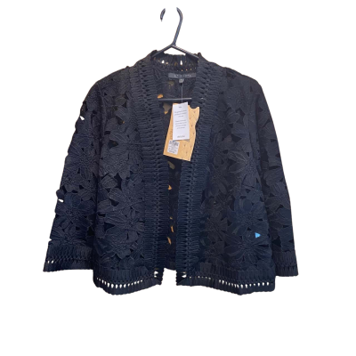 Liz Jordan Womens  Size XL Open Jacket Black  