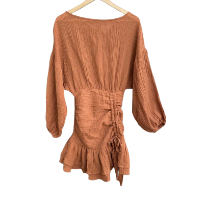  Issy Womens  Size 6 Long Sleeve Dress Brown 