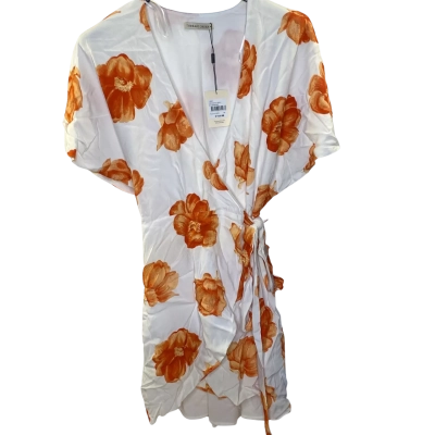 The East Order Womens  Size M Mini Dress Orange / White 