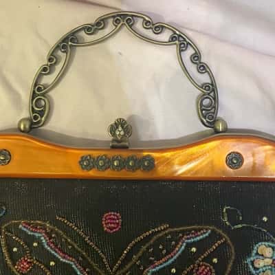  Womens Black  / Multicoloured handbag 