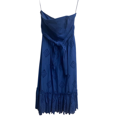 Piper Women Size 10 Strapless Dress Blue 