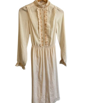 “Perri Cutten” Vintage dress - Womens  Size 10 / 8 Cream 
