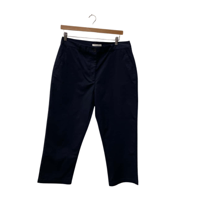 Trenery Womens  Size 14 Cropped Pants Navy Blue 