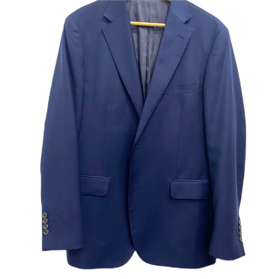 Peter Jackson Mens  Size M / 96 REG Navy Blue Wool Suit / Blazer Jacket & Trousers / Modern Fit / Tailored Suit