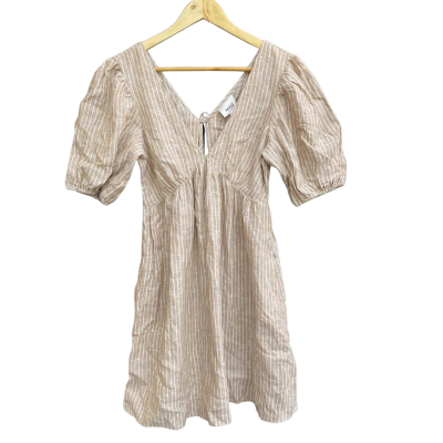 Seed Heritage Womens  Size 6 Barley Stripe Mini Dress Beige / Striped 