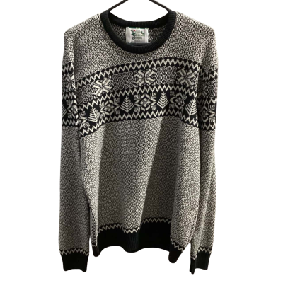  British Christmas Jumpers Mens  Size L Jumper Black  / White 