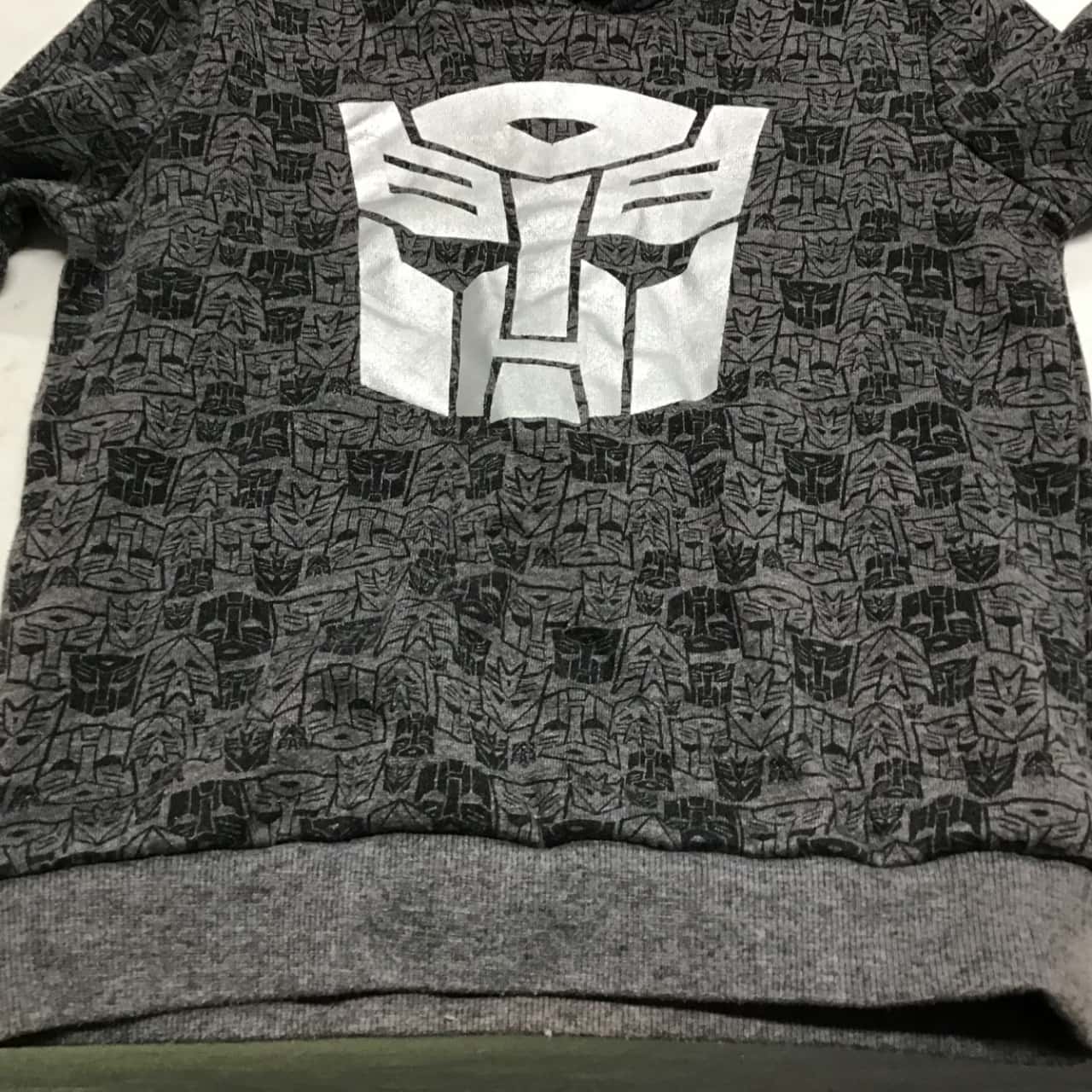 Transformers Kids Size 5 Black / Grey / Pattern Fleece Hoodie