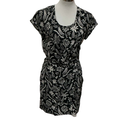 Seafolly Womens  Size M Wrap Dress Black  / Floral / White 