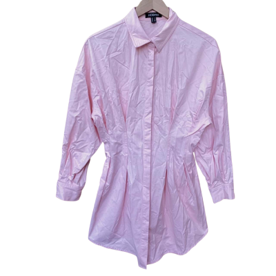 Mossman Pale Pink Pleated Shirt Dress Size 8
