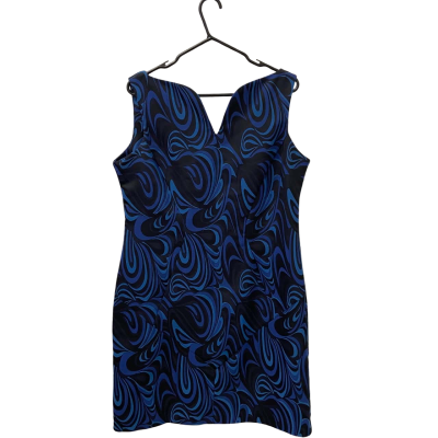 Charlie Brown Womens  Size 14 Sleeveless Dress  Black  / Blue 