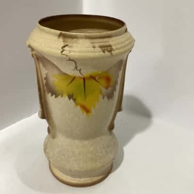 Vintage Beswick Pottery Vase with Autumn Leaf Design