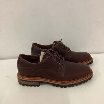 NEW - Clarks Clarkridge Scotch Grain Leather Shoes Size EU 42