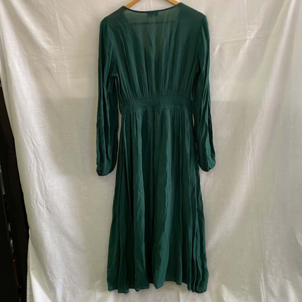 Dotti Womens Size 10 Long Sleeve / Maxi Dress Green BNWT RRP$79.95(s)