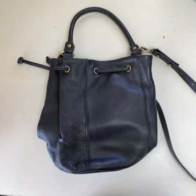 Status Anxiety Black Leather Cross Body Bag Handbag 
