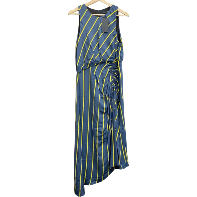 Cue Striped Sleeveless Midi Dress Size 12
