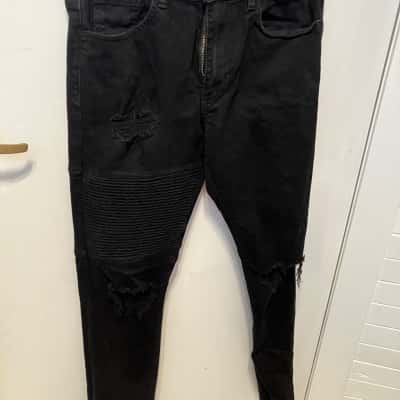 Saint Morta Mens  Size 32 Skinny Jeans Black  