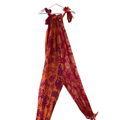  Womens love bonefire Size XL Jumpsuit Floral / Off White / Orange / Pattern / Pink  / Purple 