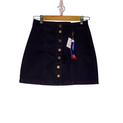  Used Womens  Size 8 Denim Skirt Black  