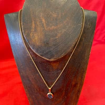 Womens gold to pendant set with paua shell necklace