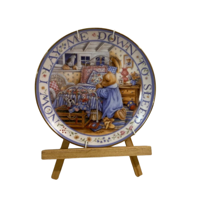 Franklin Mint Heirloom Recommendation’Teddy Says His Prayer’ Plate