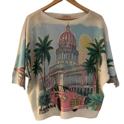 Wednesday Lulu.   Cuba Knit Top.    Size S-M