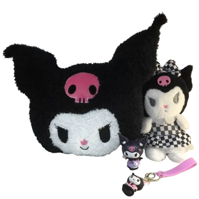 Kuromi  Cushion, Plush Toy ,Keyring and Toy as pictured