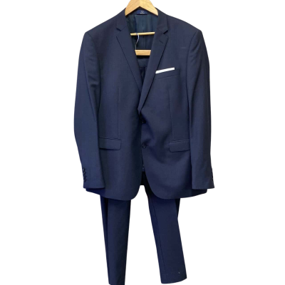 Savile Row Mens Size 112 /100 Navy Blue Suit Set