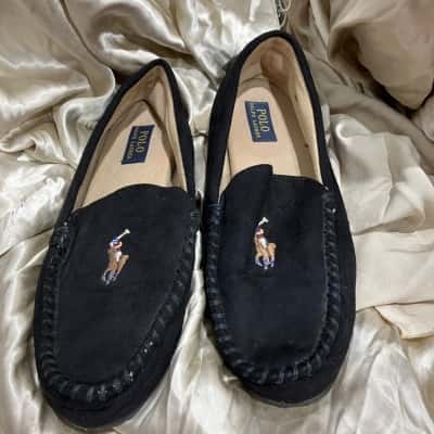 Ralph Lauren Polo Mens Slippers Size 9 Black  