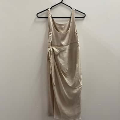 Morrison Womens  Size XS Midi Dress Beige 