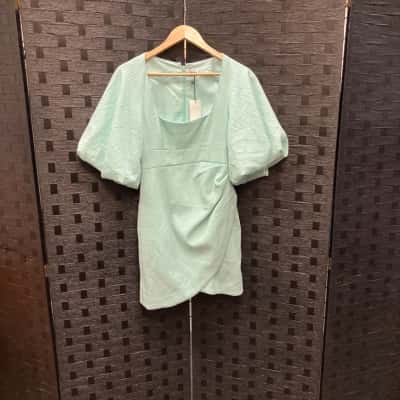 Sheike Womens  Size 6 Short Sleeve Dress  Turquoise 