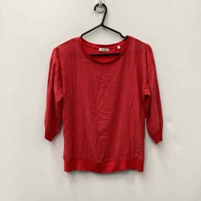Marcs 3/4 Sleeve Top Red Size S